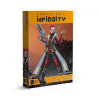 Front packaging art of the Infinity Shasvastii Expansion Pack Delta miniature set.