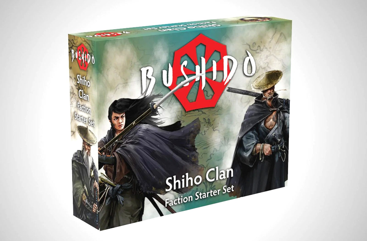 Front box art packaging for the Bushido Shiho Clan Starter Set.