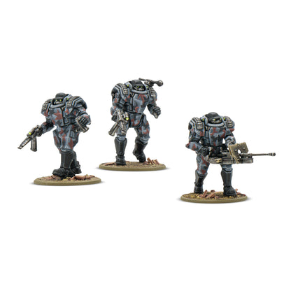28mm plastic Stahltruppen heavy infantry miniatures in power armour