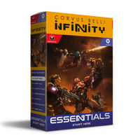 Front box art of the Infinity Start Here: Nomads / ALEPH introductory battle pack.