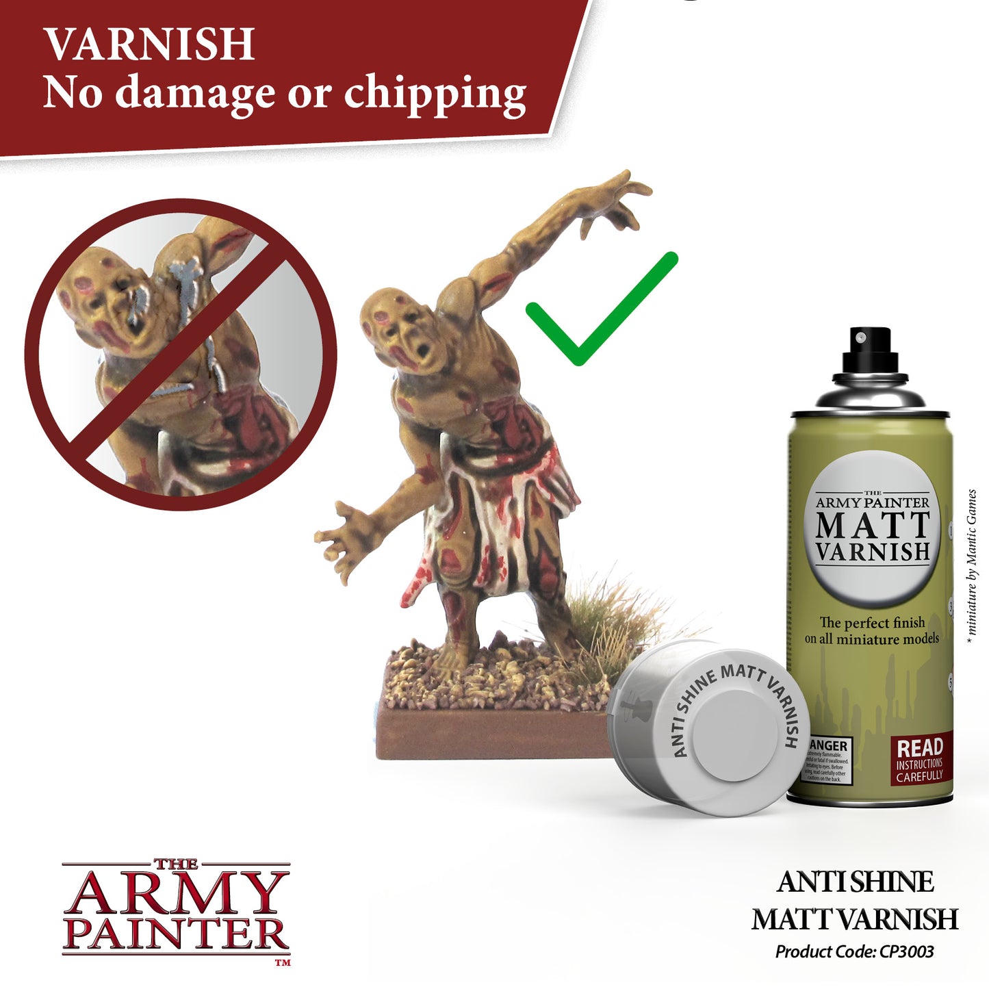 The Army Painter Base Primer: Anti-Shine, Matte Varnish