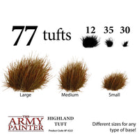 Highland tuft product by The Army Painter with different size options on a white background.