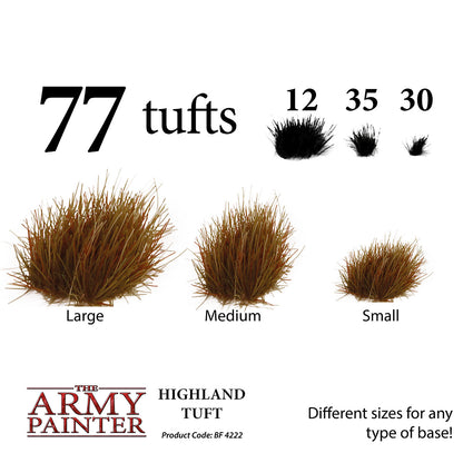 Highland tuft product by The Army Painter with different size options on a white background.