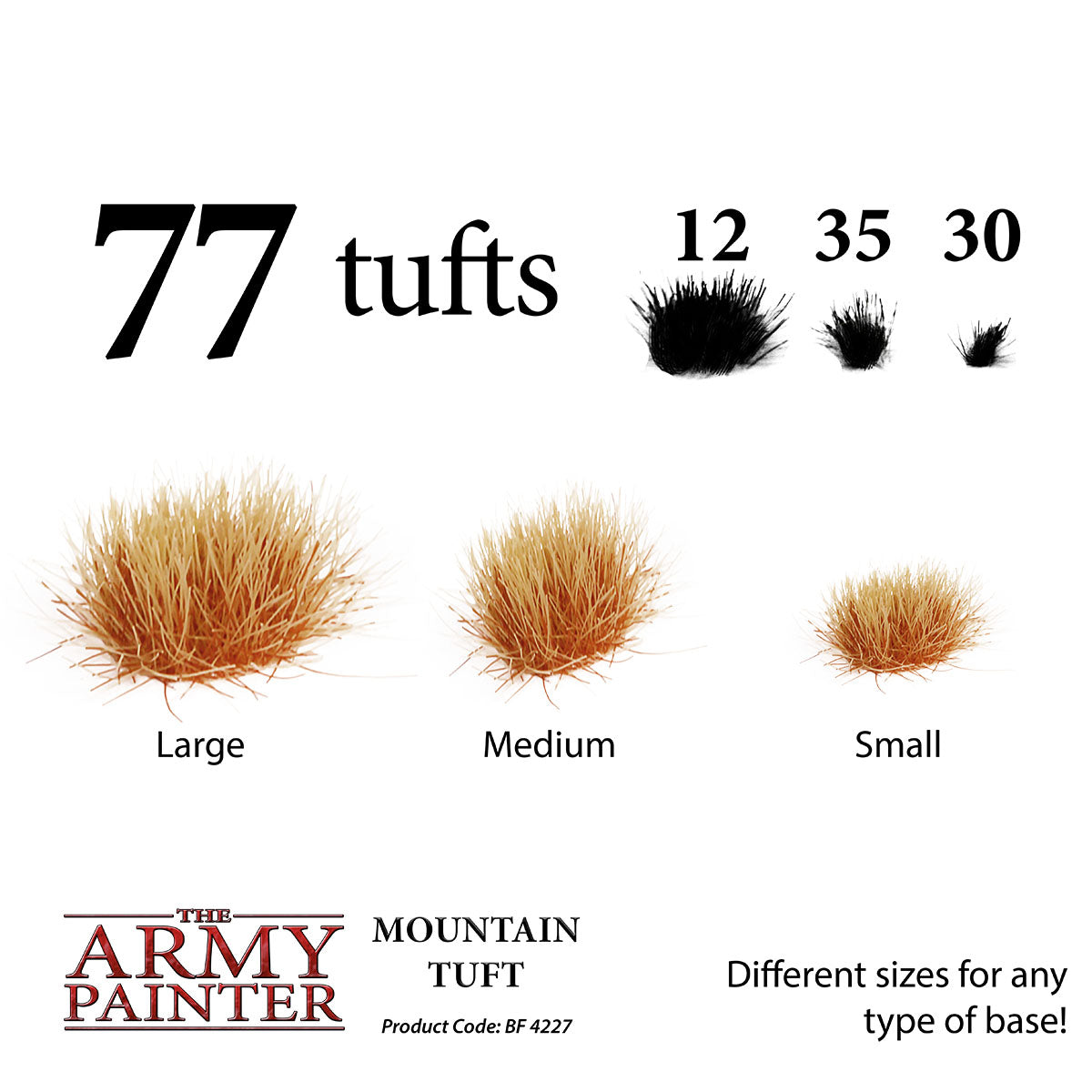 The Army Painter mountain tuft product with different size options and quantity.