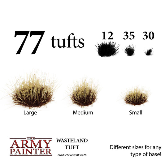 The Army Painter Wasteland Tuft with different size options on a white background