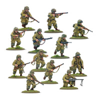 Painted 28mm US Airborne paratrooper miniatures for Bolt Action