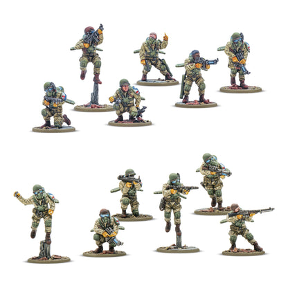Plastic United States Firefly jump infantry miniatures with repulsorlift packs