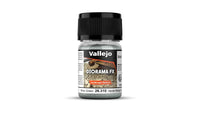 A 35ml jar of Vallejo Diorama Effects Moss Green, a fine landscape texture material for creating realistic mossy ground effects.