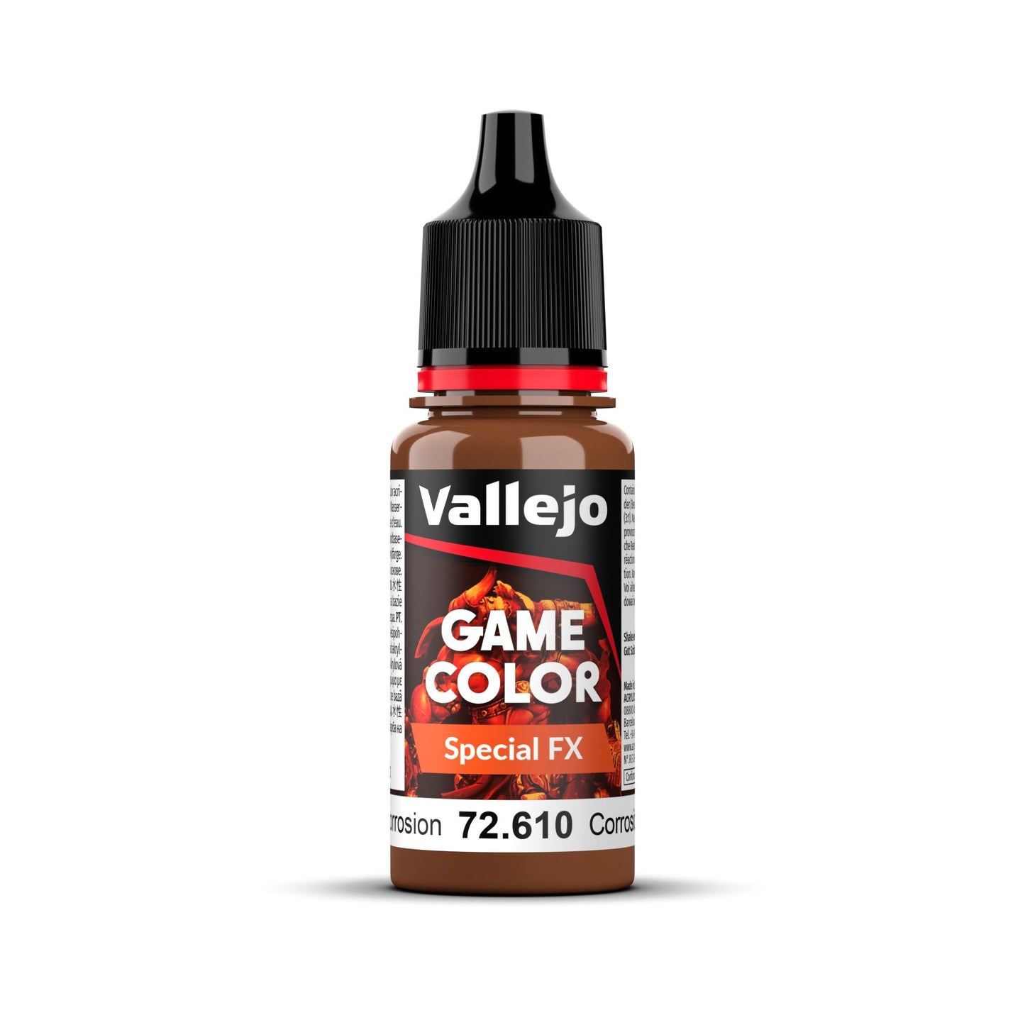 An 18ml bottle of Vallejo Game Color Special FX paint in the colour Galvanic Corrosion (72.610).