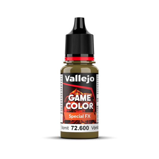  An 18ml bottle of Vallejo Game Color Special FX paint in the colour Vomit (72.600).