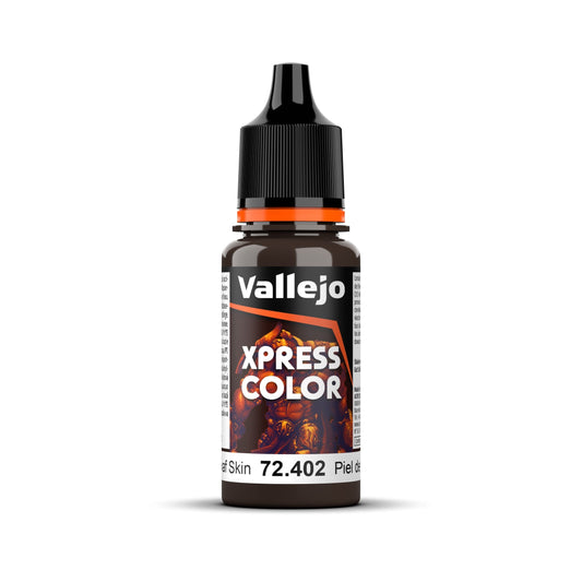 An 18ml bottle of Vallejo Xpress Color acrylic paint in the colour Dwarf Skin (72.402).