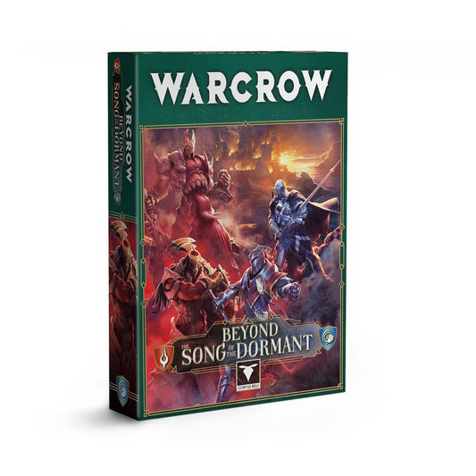 The box for the Warcrow expansion Beyond The Song of the Dormant, featuring epic artwork of the new characters.