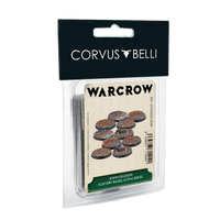The packaging for the Warcrow 30mm Feudom Scenery Bases, Alpha Series.