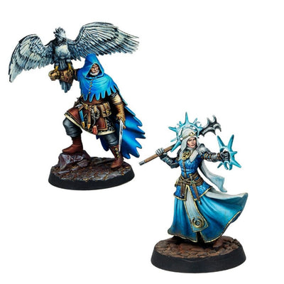 Fully painted Feudom Supports miniatures displayed on tactical scenic bases.