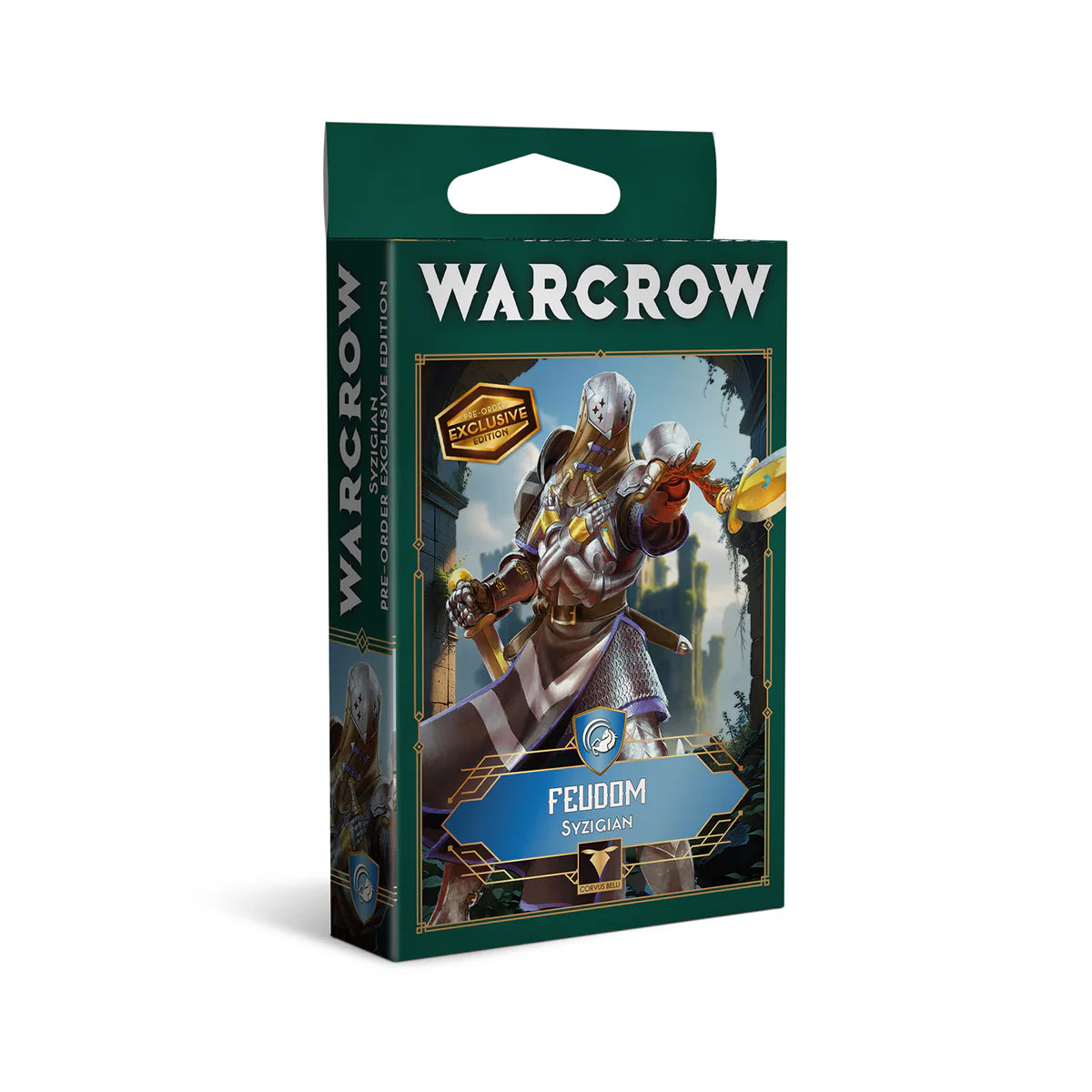The exclusive edition box for the Warcrow Syzigian miniature, available with pre-orders of the Song of the Dormant battle pack.