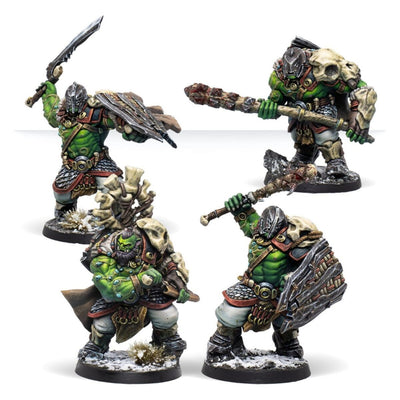 Fully painted Northern Tribes Battle-Scarred miniatures displayed on tactical scenic bases.