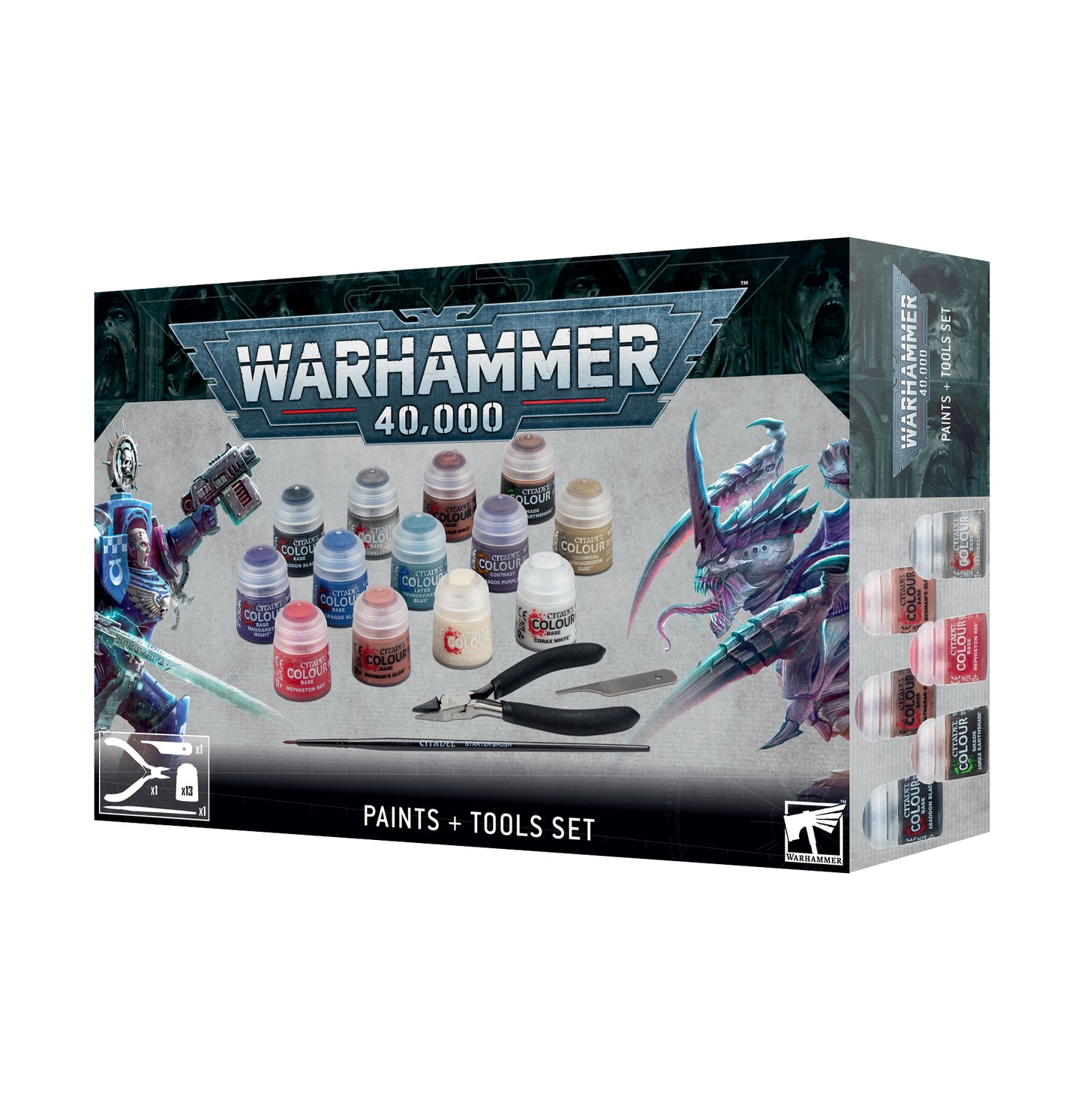 Warhammer 40k Paints & Tools Set Box Art | Charon Games CHCH NZ