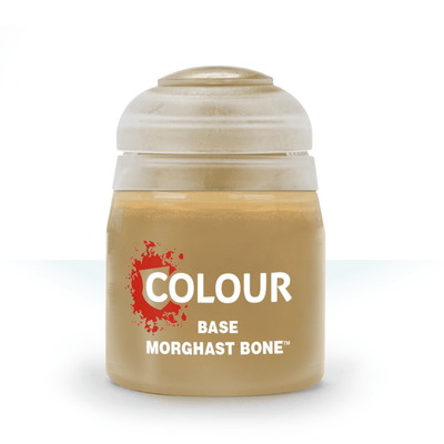 The official retail product paint pot for Warhammer Colour Base: Morghast Bone.