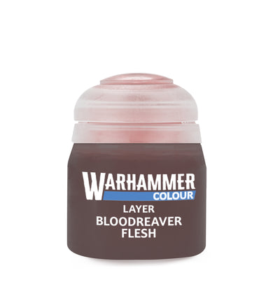 The official retail product paint pot for Warhammer Colour: Bloodreaver Flesh.