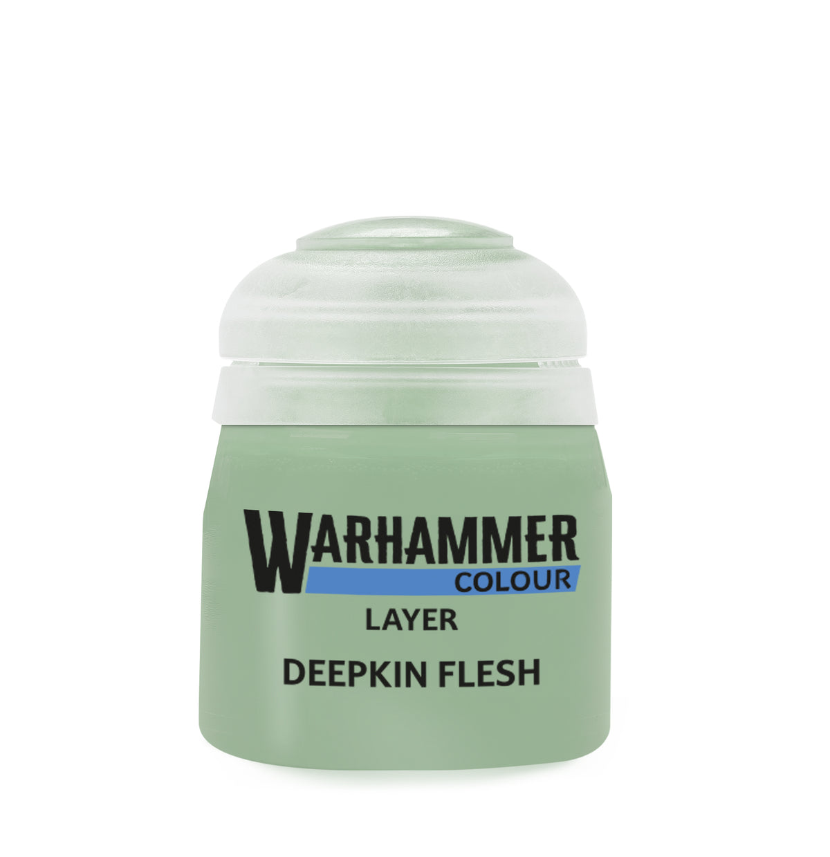 The official retail product paint pot for Warhammer Colour: Deepkin Flesh.
