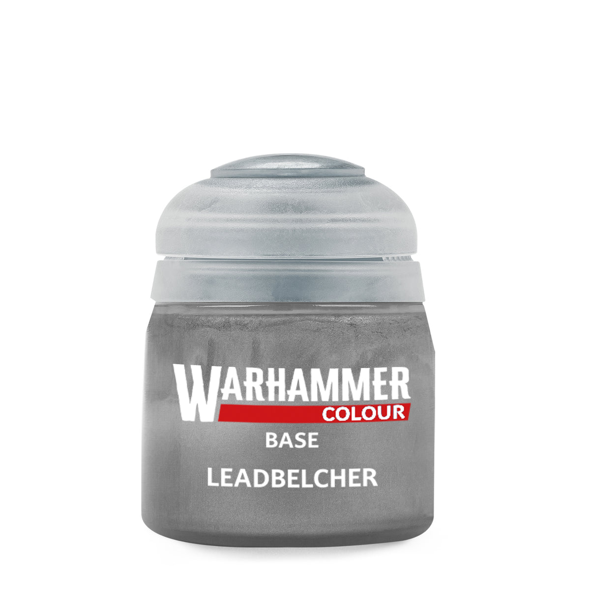 The official retail product paint pot for Warhammer Colour: Leadbelcher.
