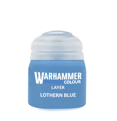 The official retail product paint pot for Warhammer Colour: Lothern Blue.