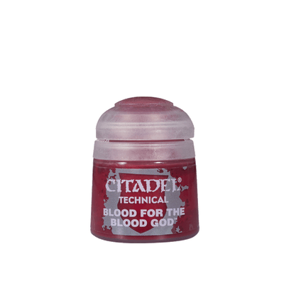 The official retail product paint pot for Warhammer Colour Technical: Blood For The Blood God.