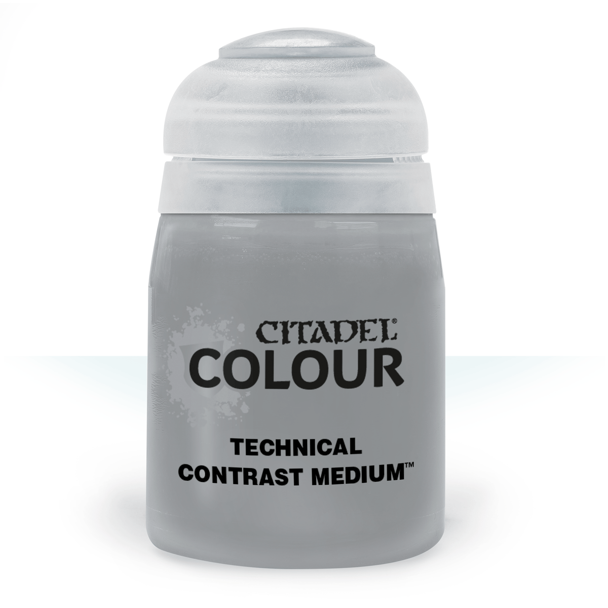 The official retail product paint pot for Warhammer Colour Technical: Contrast Medium.