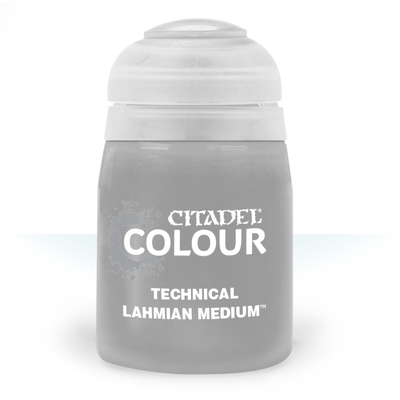 The official retail product paint pot for Warhammer Colour Technical: Lahmian Medium.