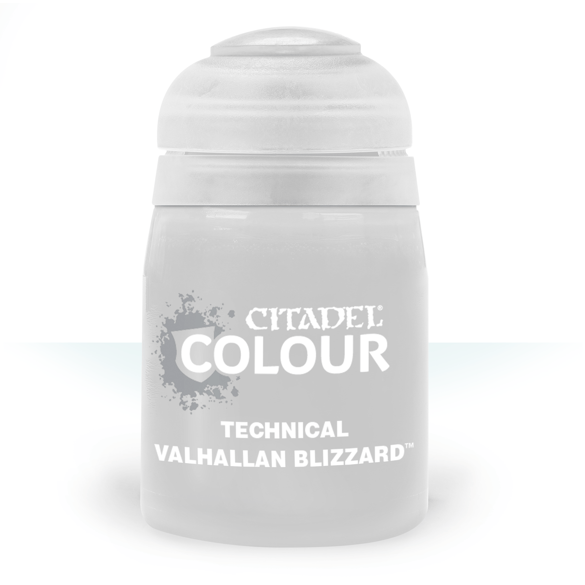 The official retail product paint pot for Warhammer Colour: Valhallan Blizzard.