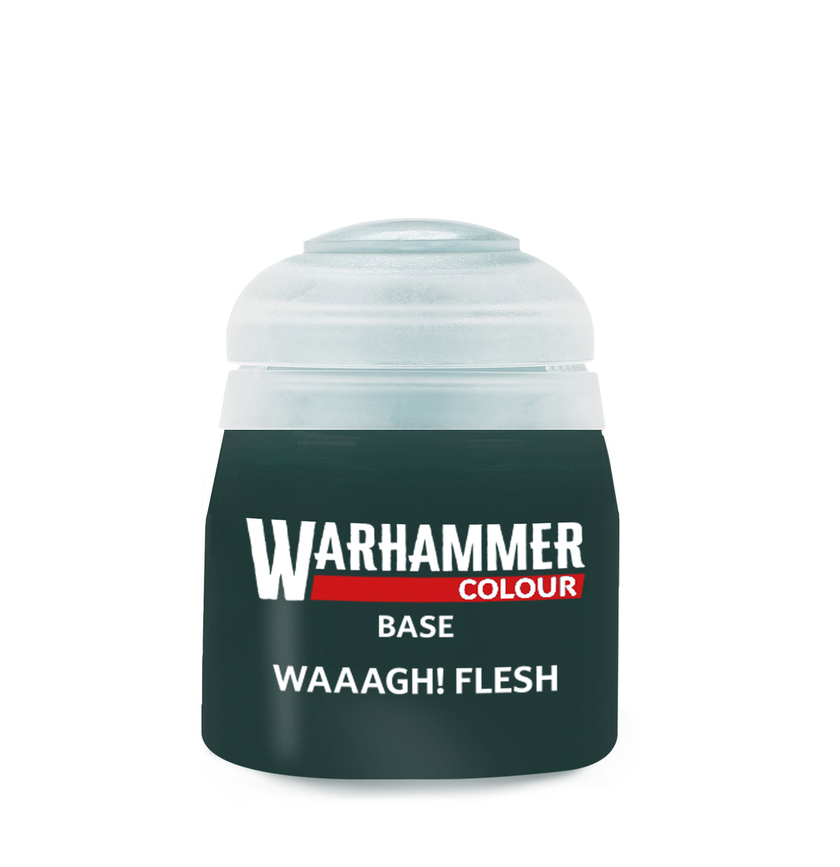 The official retail product paint pot for Warhammer Colour: Waaagh! Flesh.