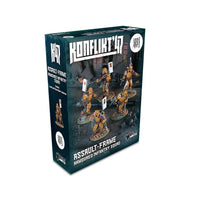 Official retail box for the Konflikt '47 Assault-Frame Armoured Infantry Squad for the Empire of Japan faction by Warlord Games.